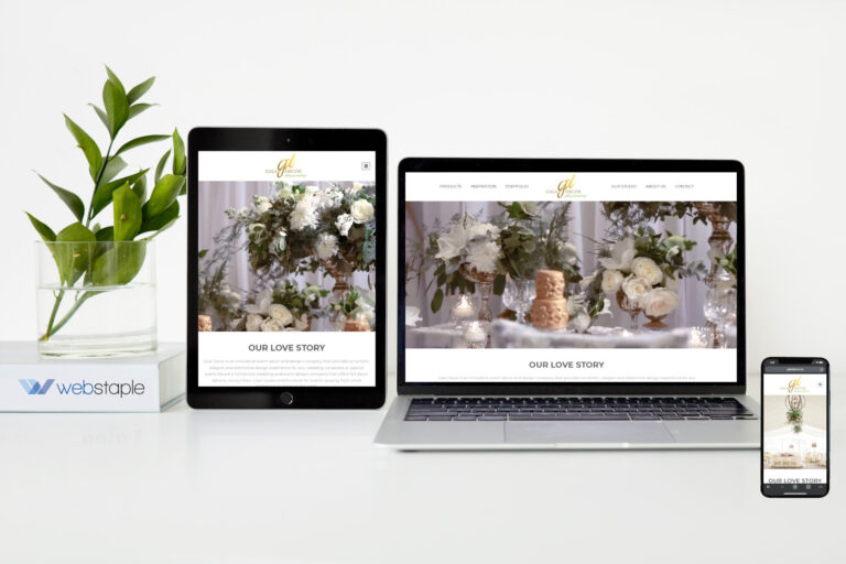 Gala Decor Wedding & Events - Wedding and Event Product Rentals Website Design - Webstaple Web Design